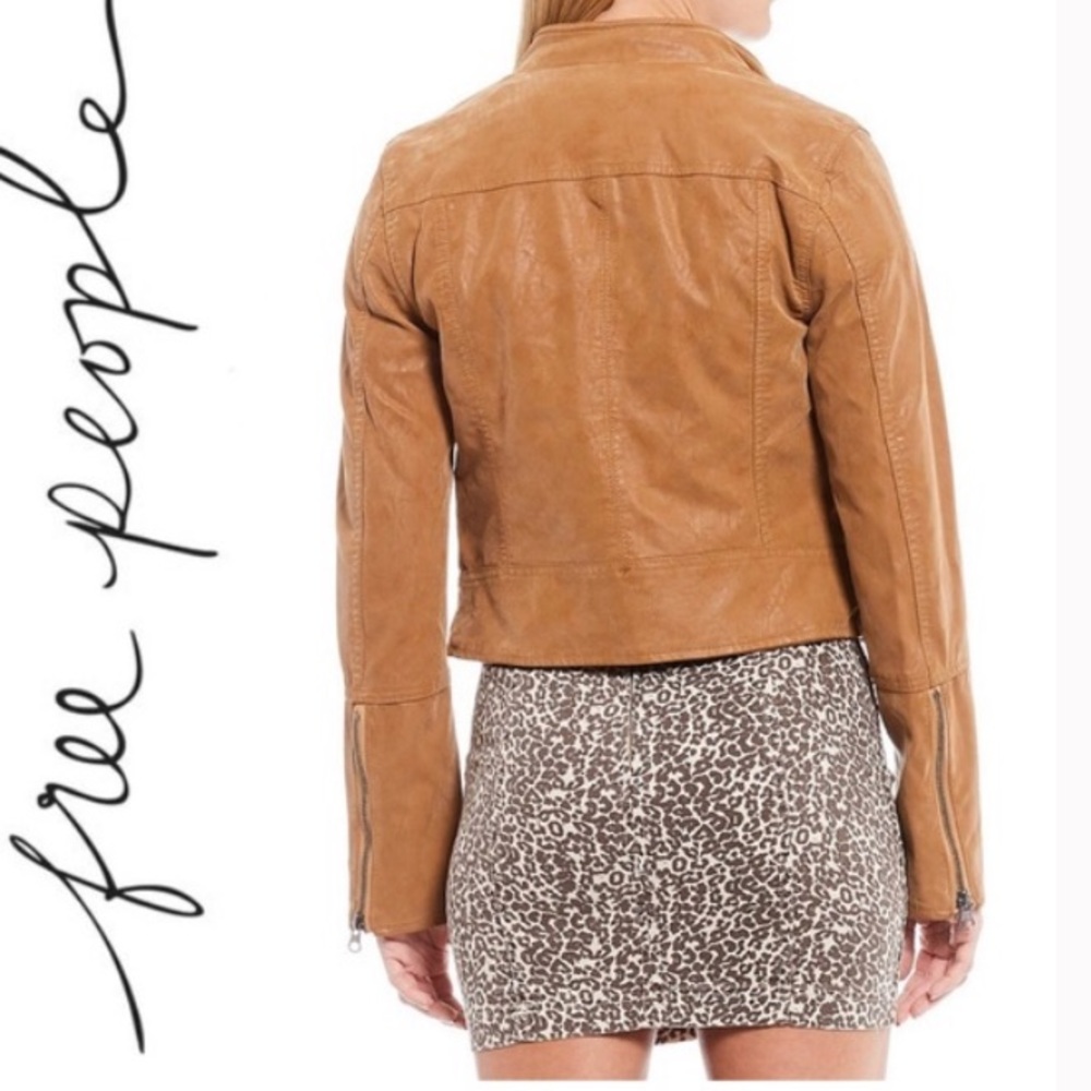 FREE PEOPLE Fenix Faux Leather Jacket - Picture 2 of 15